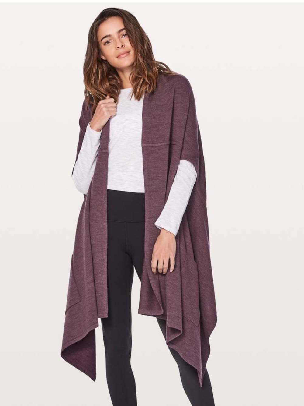 🍊 LULULEMON LIVE FREELY purple wrap sweater
